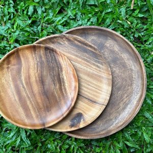 Artisan Acacia round plate |Wooden Round plate